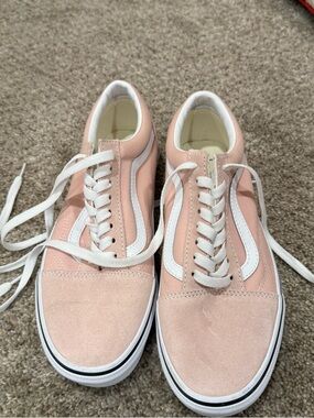 Vans Women's Pink Suede Sneakers